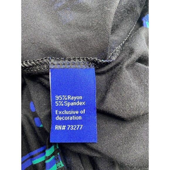 Apt 9 Black Blue Teal Dolman Sleeve Ruched Waist High Low Dress‎ Petite Small PS - Picture 7 of 7